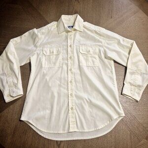 Tilley Endurables Safari Button Up Shirt Patched Roll Tab Sleeves Small